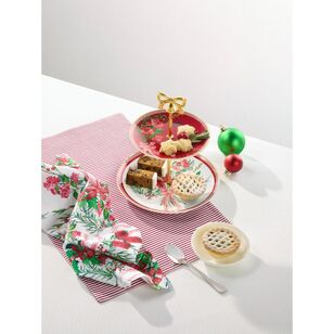 Maxwell & Williams Festive Flora 2 Tiered Cake Stand