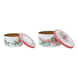 Maxwell & Williams Festive Flora Cake Tin Set of 2