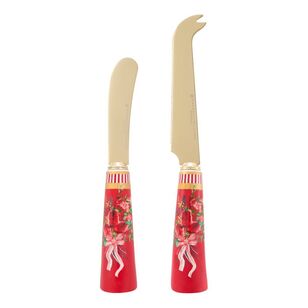 Maxwell & Williams Festive Flora Spreader & Cheese Knife Set