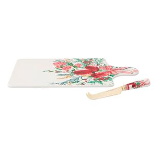 Maxwell & Williams Festive Flora Cheese Paddle & Knife Set