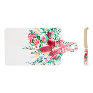 Maxwell & Williams Festive Flora Cheese Paddle & Knife Set