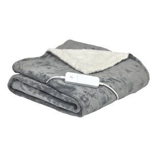 Homedics Heated Throw Blanket Grey HTB-1000GY-AU