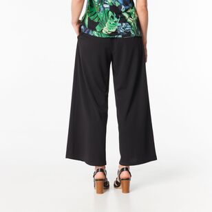 Jane Lamerton Women's Wide Leg Crop Pant Black