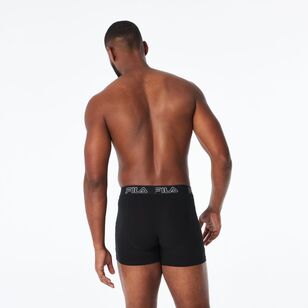 FILA Men's Sports Trunks 3 Pack Black