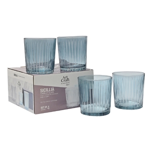 Artcraft Sicillia 380 ml Tumblers 4 Pack Blue