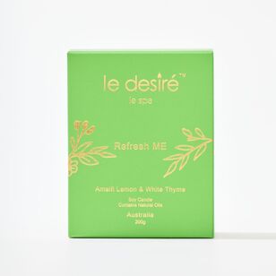 Le Desire Day Spa Refresh Me Candle Green