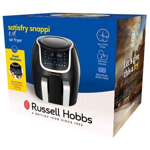 Russell Hobbs Satisfry Snappi Dual Basket Air Fryer RHAF2729S Black One Size