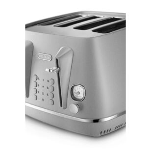 Delonghi Distinta Perla 4 Slice Toaster Silver