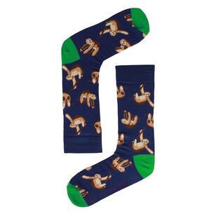 Mitch Dowd Men's Dancing Sloths Socks Navy 41487