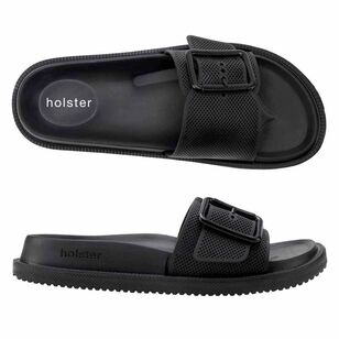 Holster Women's Laze Buckled Slides Black