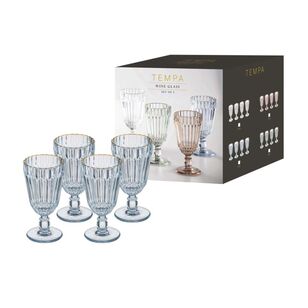 Tempa Amara Wine Glass Set of 4 Blue 250 mL