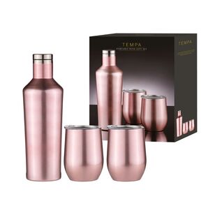 Tempa Aurora Portable Wine Gift Set Blush Pink