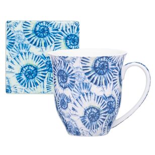 Ashdene Ocean Beauty Mug & Coaster Set Blue 380 mL