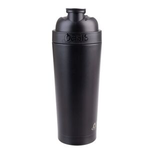 Oasis 700 ml Insulated Protein Shaker Black 700 mL