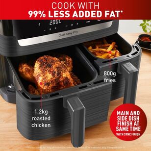 Tefal Dual Drawer Easy Fry XXL Essential Air Fryer Coal Grey 8.3 L