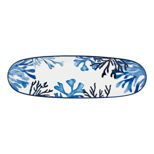 Maxwell & Williams Blue Coral 40 cm x 12.5 cm Oblong Platter Blue & White