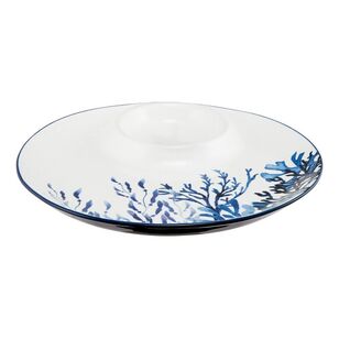 Maxwell & Williams Blue Coral 32 cm Chip & Dip Platter Blue & White