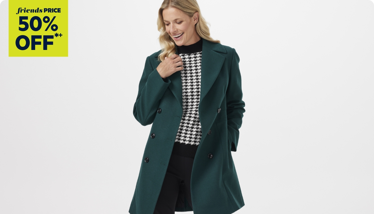 50% Off Full Priced Womens Coats & Jackets