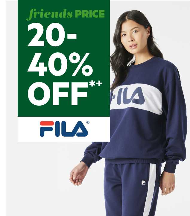 20% To 40% Off Full Priced Clothing & Footwear by Fila