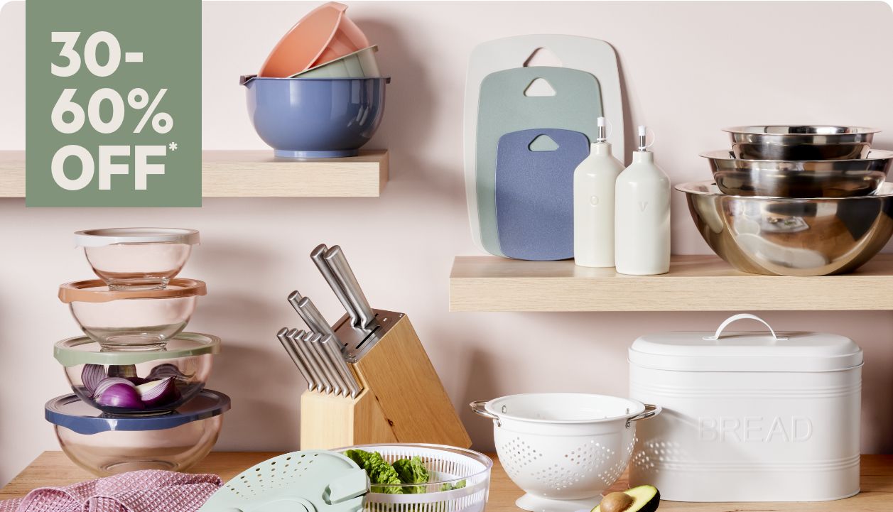 30% To 60% Off* Cookware & Kitchenware